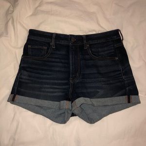 AE Denim Super Hi-Rise Shortie Shorts